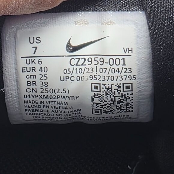 Nike SB Force 58 Men Size 7 Black White Skateboard Skate Shoes CZ2959-001 - Picture 7 of 13